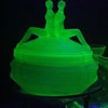Art Deco/Vaseline Glass Dresser Jar