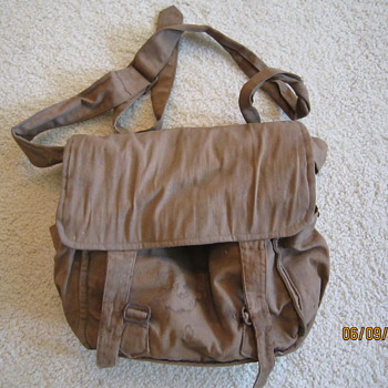 WW1 WWI USA Linen Canvas Satchel Work Bag w/Contents