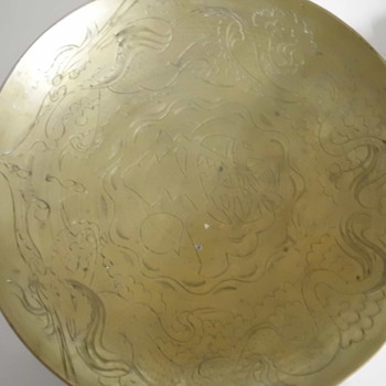 Brass Chinesse Bowl with Dragons - Asian