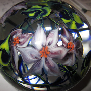 Large Richard Olma Glass Paperweight - Art Glass