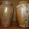 Kralik Art Nouveau cameo panel vases
