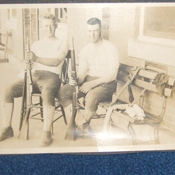 Troopers cleaning their Rifles - Photographs