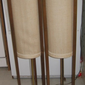 Danish Modern Sculptural Wood Floor Lamps