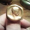 9 kt solid gold coin mans ring