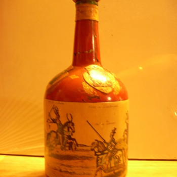 hand painted and leather Bottle 