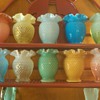 collection of Fenton 6 inch hobnail vases