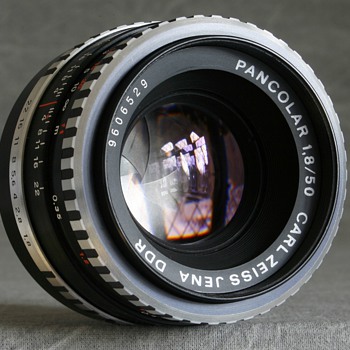 1968-1972-camera lenses-m42 Carl Zeiss Jena pancolor f1.8 50mm lens. - Cameras