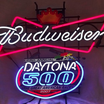 BUDWEISER DAYTONA 500 Neon Sign - 2007 - Signs