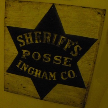 Wooden "Ingham County Sheriff's Posse" Sign - Signs