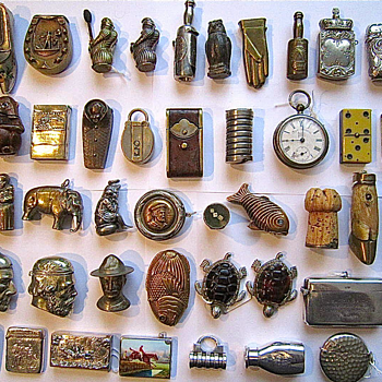 C. 1890 Naughty Nineties Vesta Matchsafes - Tobacciana