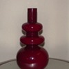 Unknown Oxblood Cased Glass Vase