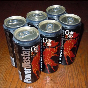 Controversial 1991 Colt45 PowerMaster Malt Liquor 16oz (Pint) Beer Can - Breweriana