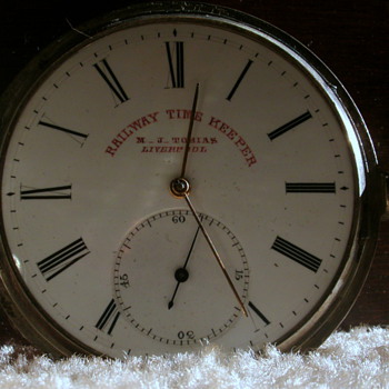 Pocket Watch M.J.Tobias Liverpool england (Railroad Time Keeper)