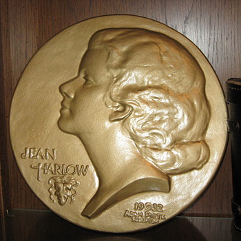 Jean Harlow Ceramic Plate by sculptor Adam Pietz