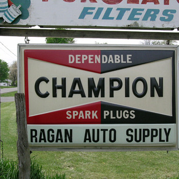 RARE CHAMPION SPARK PLUG 6FT X 4FT OUTDOOR SIGN  - Signs