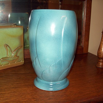 Frankoma Blue #75 Vase - Art Pottery