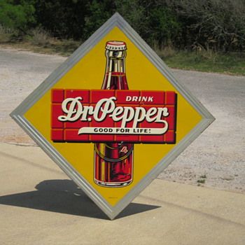 1940's Dr Pepper Tin 45" by 45"