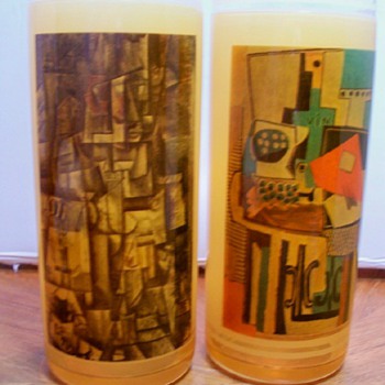 Abstract Art Rubberized Glass - Glassware