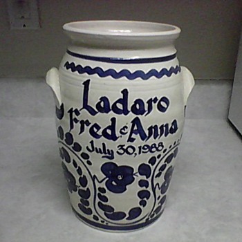 STONEWARE WEDDING JUG