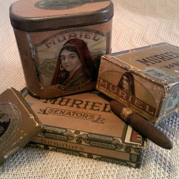 Collection of Vintage Muriel Cigar Boxes etc. - Tobacciana