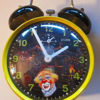 Animated Circus Clown Alarm from Brazil - Clocks