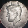 Jfk one sided half dollar 9 inch diamiter 