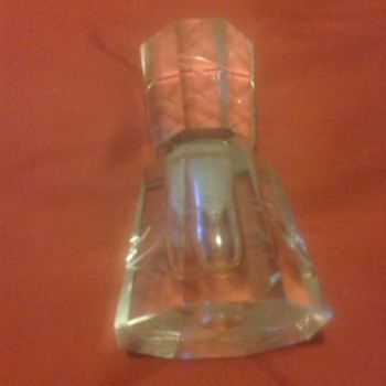 CUT GLASS PERFUME BOTTLE