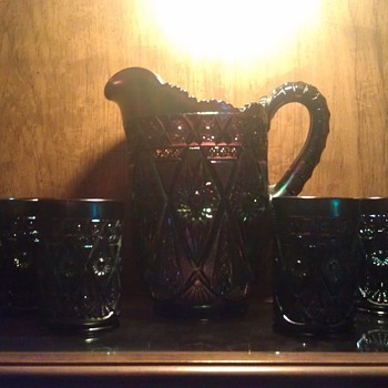 Immaculate! Purple Diamond Lace Water Set!