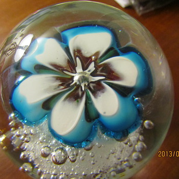 Blue Flower Murano? - Art Glass