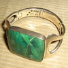 1960's Sigi Pineda azurite or chrysocolla sterling bracelet