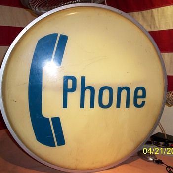 My 24" Dual Sided Illuminated Phone Booth Sign !