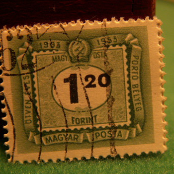 1953 Porto Belyeg Magyar Posta 1.20 Stamp ~ Hungary - Stamps