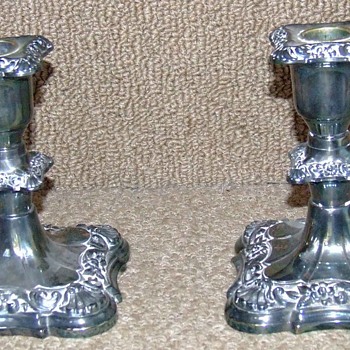Poole Silver Candlestick Holders