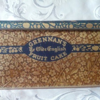 1912-1919 Al Bruns (Metal Package Co.) Grennan's Fruit Cake Tin