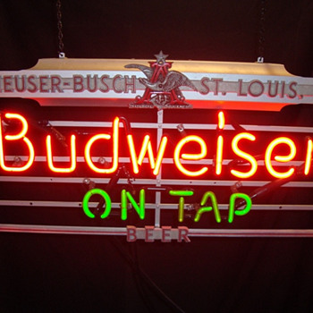Bud On Tap Art Deco neon