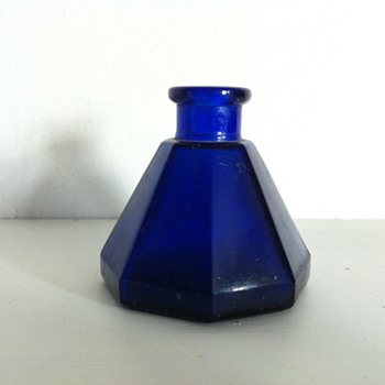 Cobalt blue umbrella ink bottle - Bottles