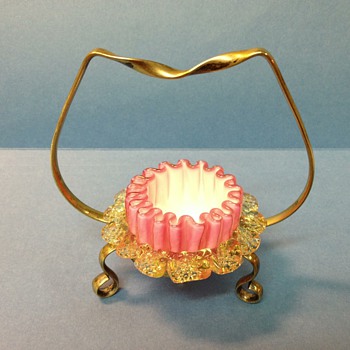 one more retake of English art glass salt - Art Glass