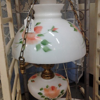 1950s flower pattern hanging lamp
