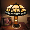 'Statue of Liberty' Miller Slag Glass Lamp with Lighted Base