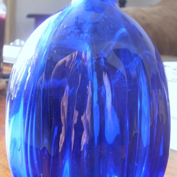 dark blue flask