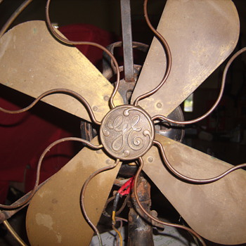 Early 1900s GE 16" brass fan & cage - Tools and Hardware