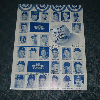 World's Series 1956 Brooklyn Dodgers VS. 1956 New York Yankees Signed