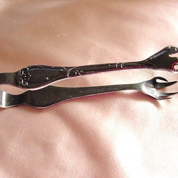 Ice or sugar tongs w/ Railroad markings