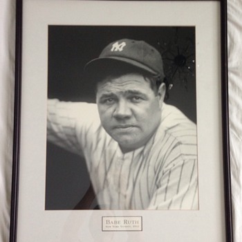 1933 Photograph Framed Picture Babe Ruth New York Yankees Baseball - Baseball