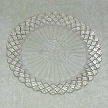 Waterford Waffle Pattern Glass Plates