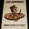 Original WWII 1944 "Less Dangerous Than Careless Talk" Offset Lithograph