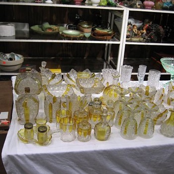 Mustard Striped Crystal? - Glassware