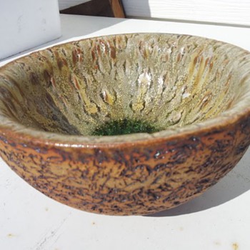 Art Bowl with crystals baked inside to cause noise like a rainstick