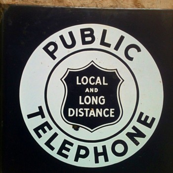 Two sided porcelain sign 10x10
