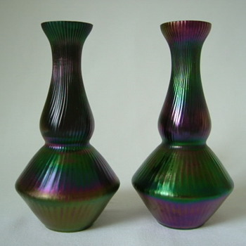 Rindskopf Iridescent Vases - Art Glass